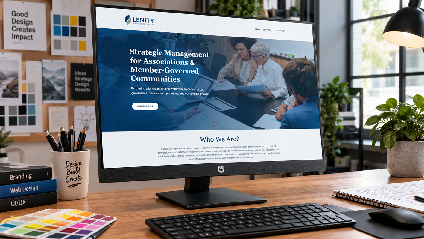 Creative Studio Workspace with Lenity Website